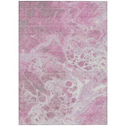 Faerara Pink Washable Indoor-Outdoor Rug