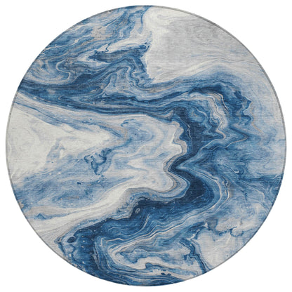 Addison Rugs Faeras Blue Washable Indoor-Outdoor Rug