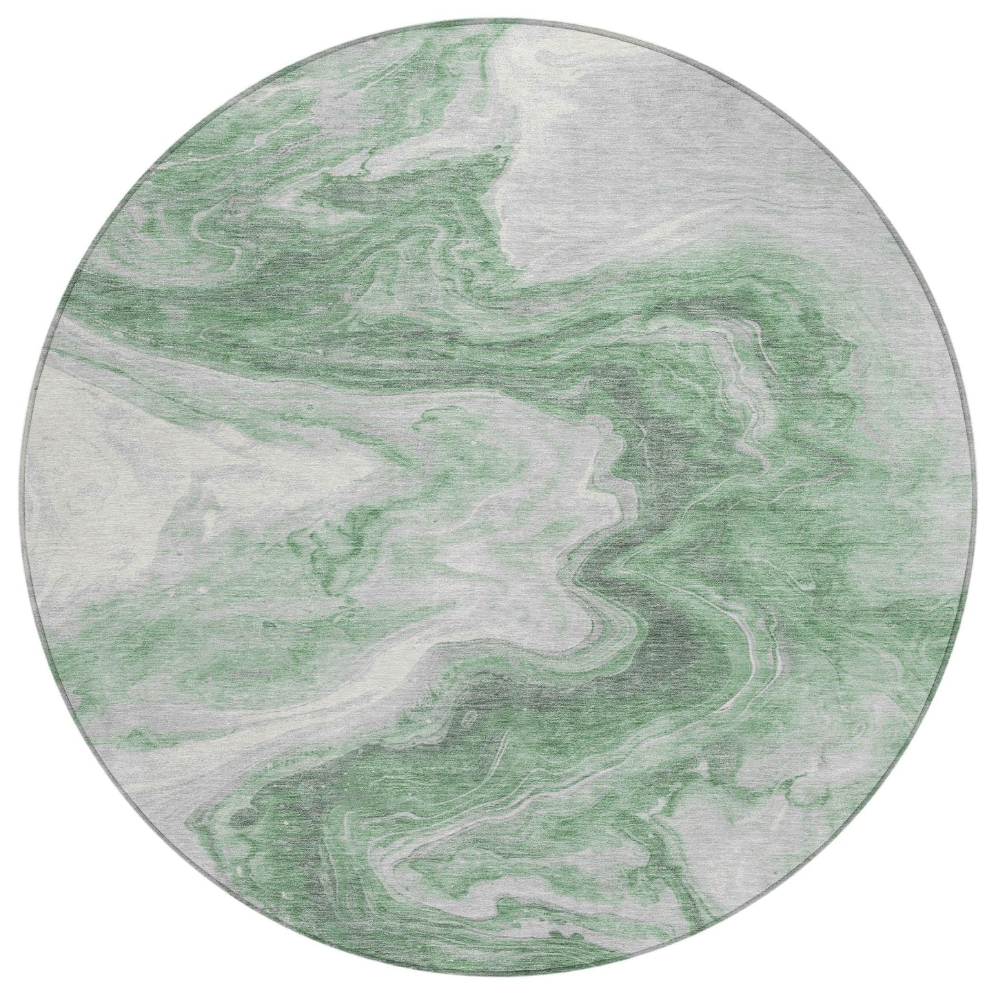 Faeras Green Washable Indoor-Outdoor Rug