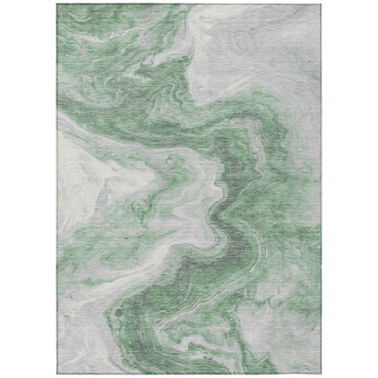 Addison Rugs Faeras Green Washable Indoor-Outdoor Rug
