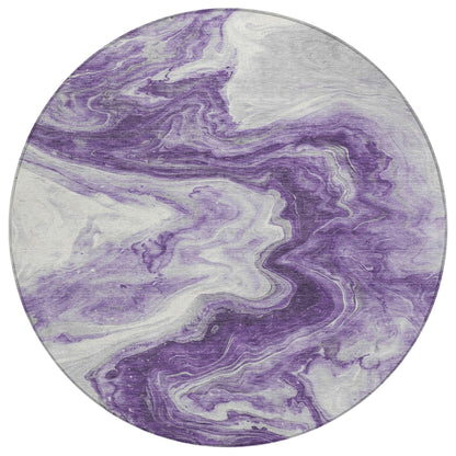 Addison Rugs Faeras Purple Washable Indoor-Outdoor Rug