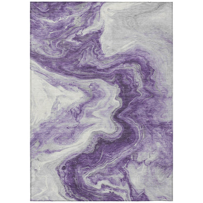 Addison Rugs Faeras Purple Washable Indoor-Outdoor Rug