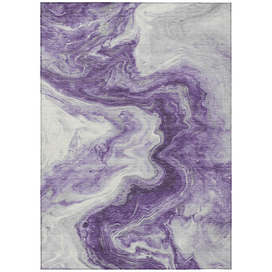 Addison Rugs Faeras Purple Washable Indoor-Outdoor Rug