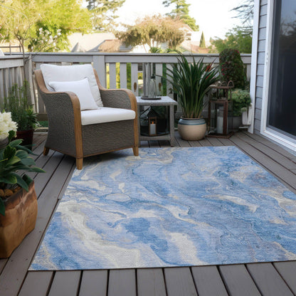 Addison Rugs Faerel Blue Washable Indoor-Outdoor Rug