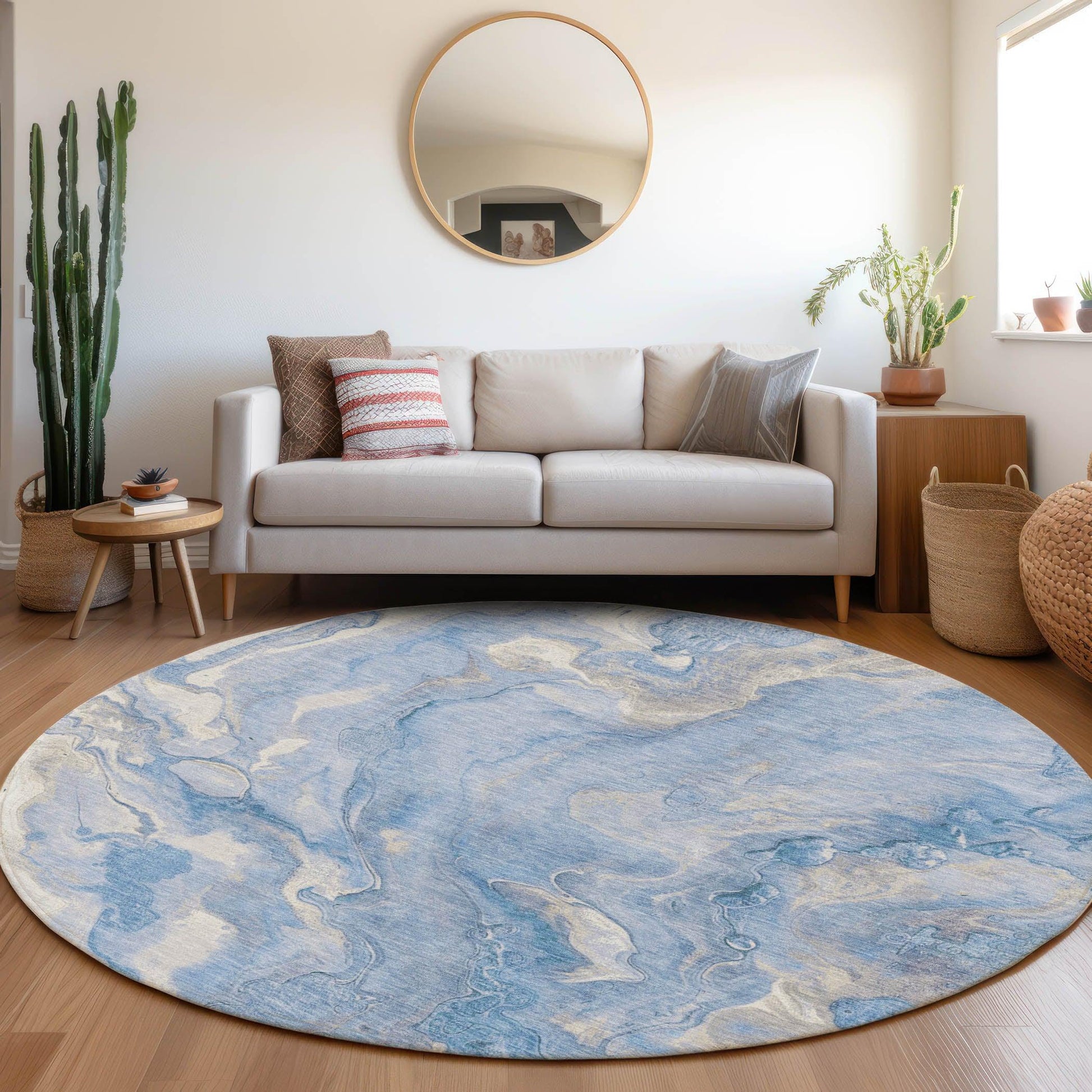 Addison Rugs Faerel Blue Washable Indoor-Outdoor Rug