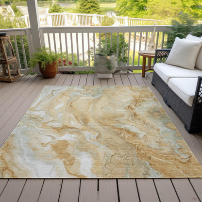 Addison Rugs Faerel Gold Washable Indoor-Outdoor Rug