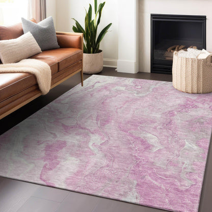 Addison Rugs Faerel Pink Washable Indoor-Outdoor Rug