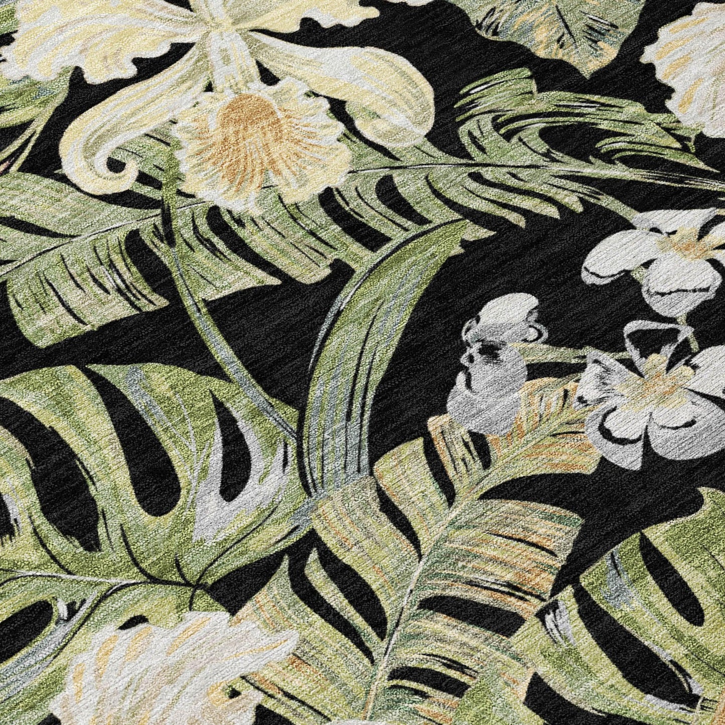 Addison Rugs Faereth Black Washable Indoor-Outdoor Rug