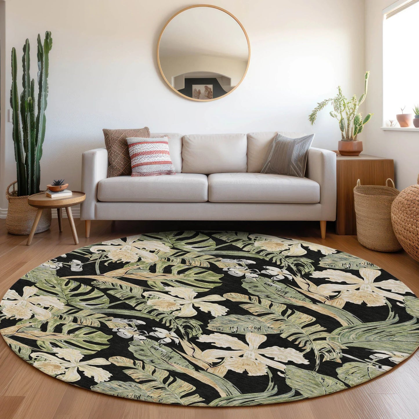 Addison Rugs Faereth Black Washable Indoor-Outdoor Rug