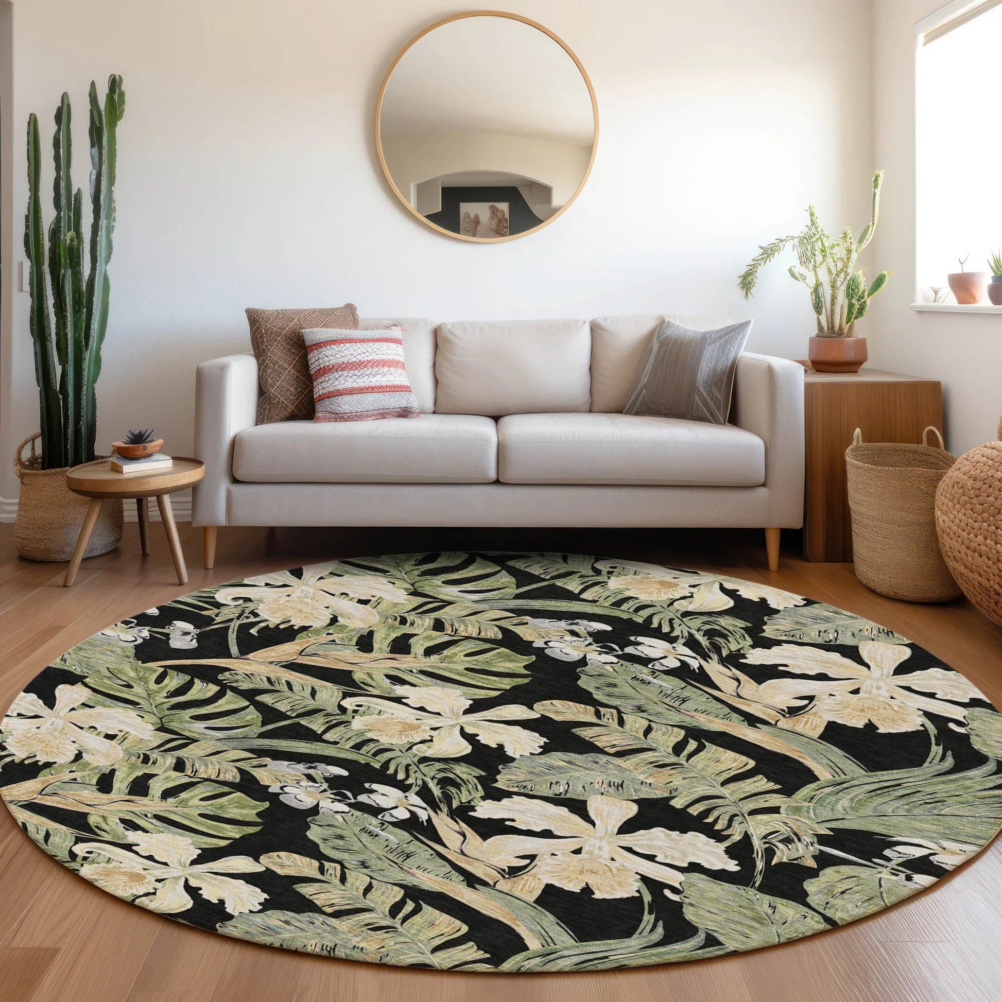 Addison Rugs Faereth Black Washable Indoor-Outdoor Rug