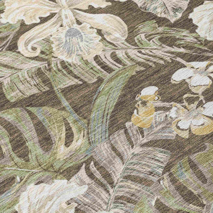 Addison Rugs Faereth Brown Washable Indoor-Outdoor Rug