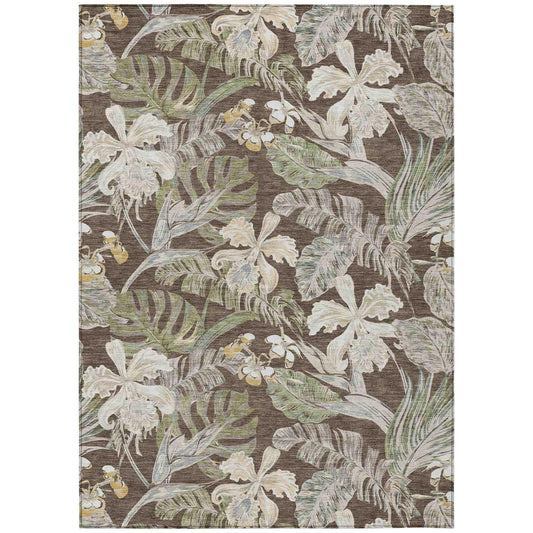 Addison Rugs Faereth Brown Washable Indoor-Outdoor Rug