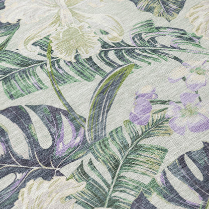 Addison Rugs Faereth Green Washable Indoor-Outdoor Rug