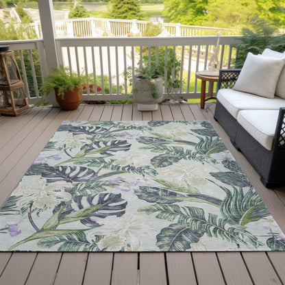 Addison Rugs Faereth Green Washable Indoor-Outdoor Rug