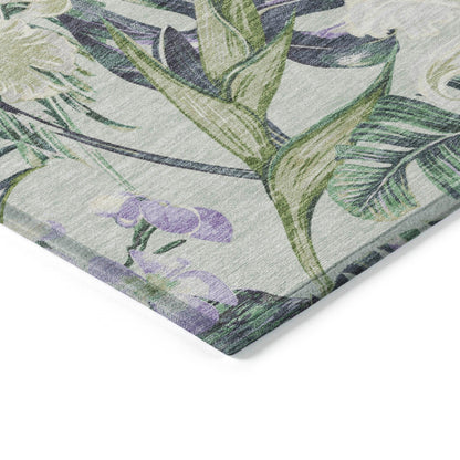 Addison Rugs Faereth Green Washable Indoor-Outdoor Rug