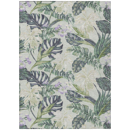 Addison Rugs Faereth Green Washable Indoor-Outdoor Rug