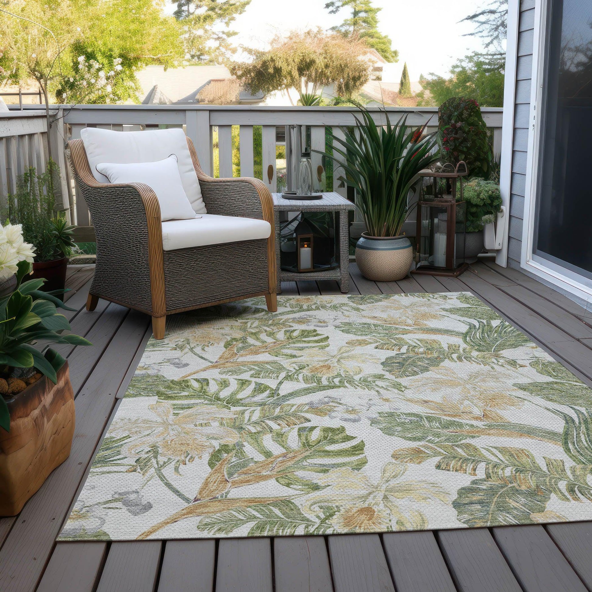Addison Rugs Faereth Ivory Washable Indoor-Outdoor Rug