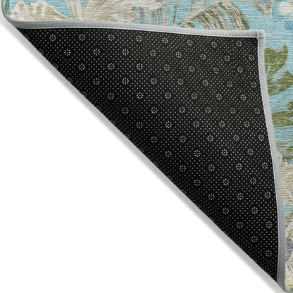 Addison Rugs Faereth Teal Washable Indoor-Outdoor Rug