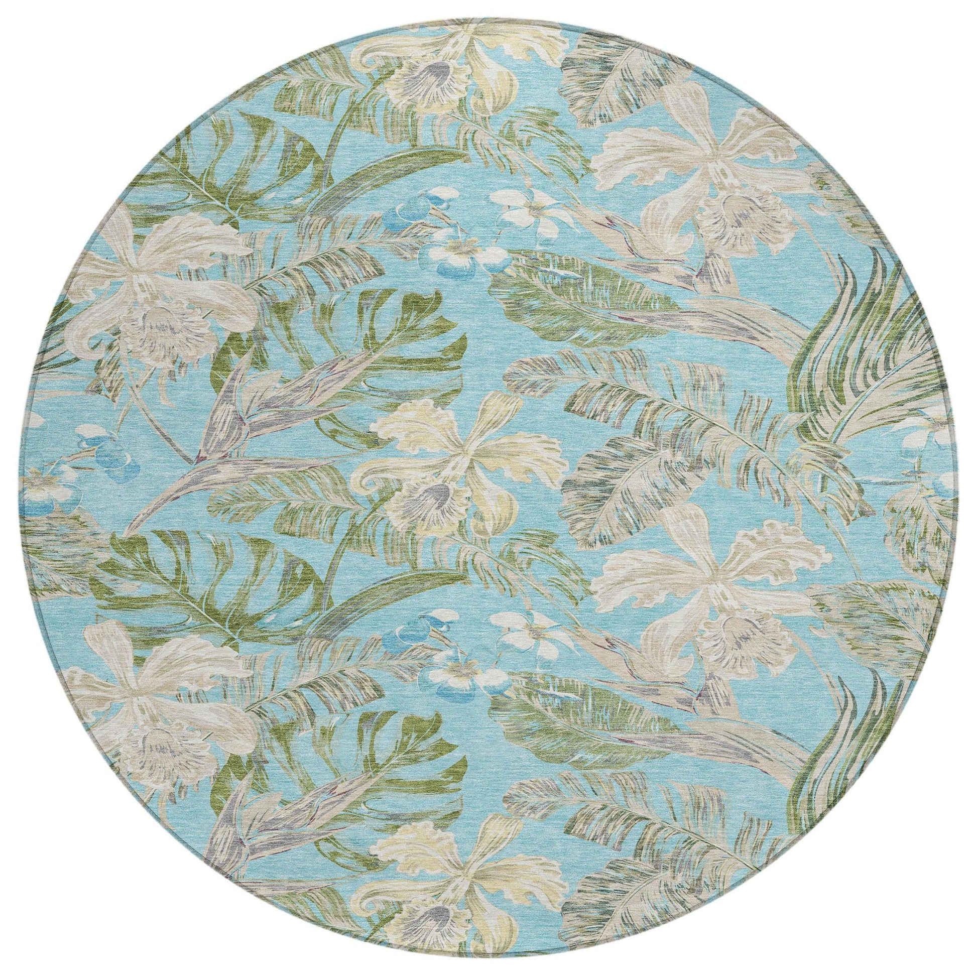 Addison Rugs Faereth Teal Washable Indoor-Outdoor Rug