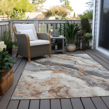 Addison Rugs Faeriel Gray Washable Indoor-Outdoor Rug