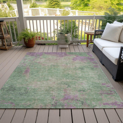 Addison Rugs Faerion Green Washable Indoor-Outdoor Rug