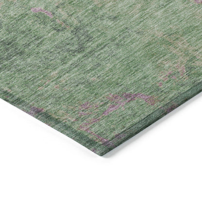 Addison Rugs Faerion Green Washable Indoor-Outdoor Rug
