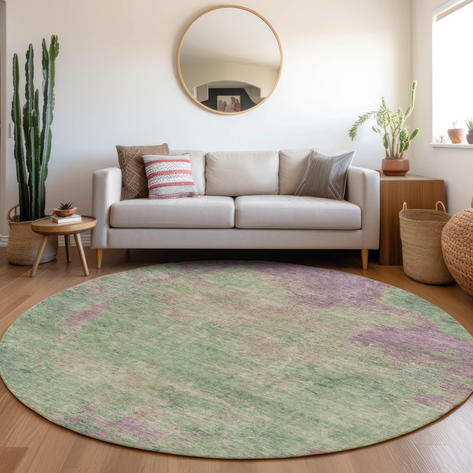 Addison Rugs Faerion Green Washable Indoor-Outdoor Rug