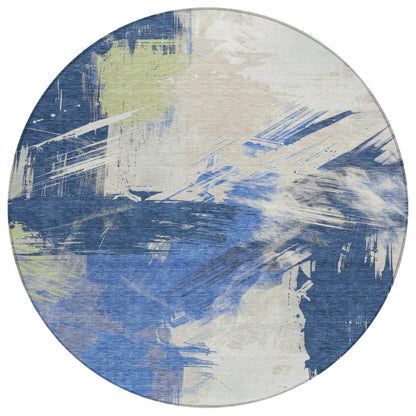 Addison Rugs Faerira Blue Washable Indoor-Outdoor Rug