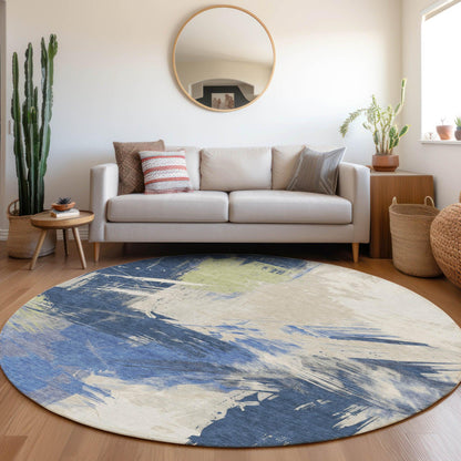 Addison Rugs Faerira Blue Washable Indoor-Outdoor Rug