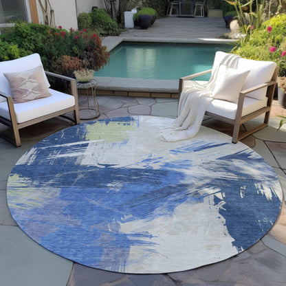 Addison Rugs Faerira Blue Washable Indoor-Outdoor Rug