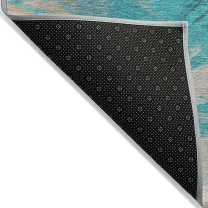 Addison Rugs Faerira Teal Washable Indoor-Outdoor Rug