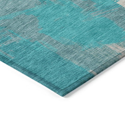 Addison Rugs Faerira Teal Washable Indoor-Outdoor Rug