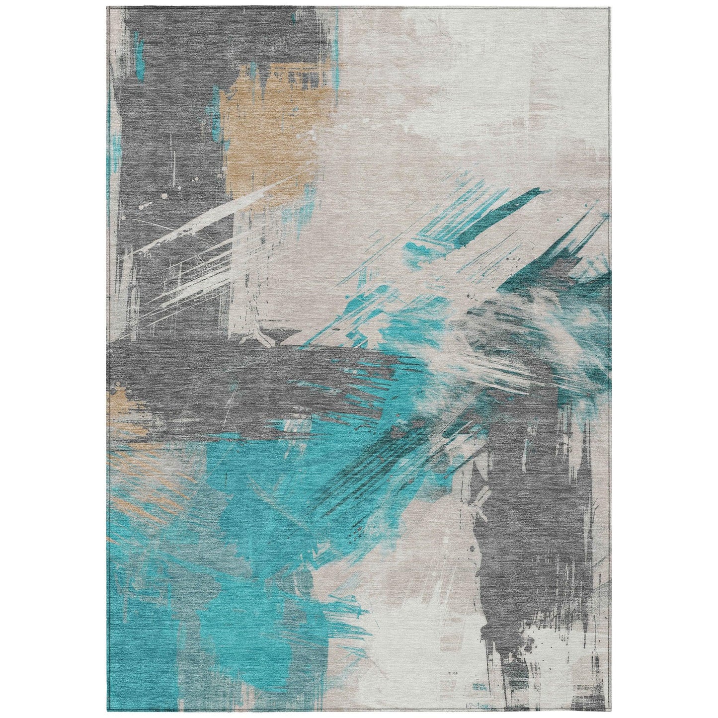 Addison Rugs Faerira Teal Washable Indoor-Outdoor Rug