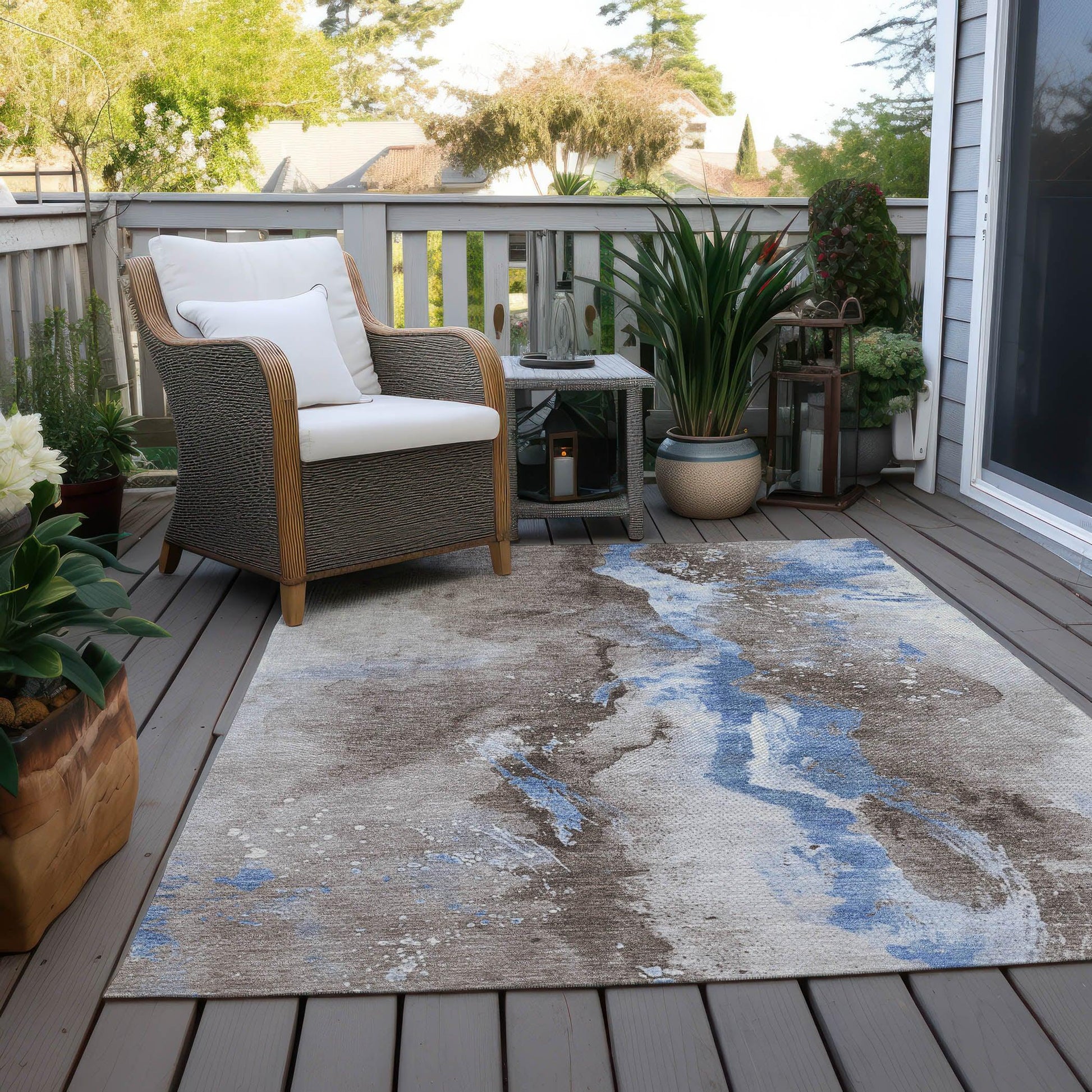 Addison Rugs Faerius Brown Washable Indoor-Outdoor Rug