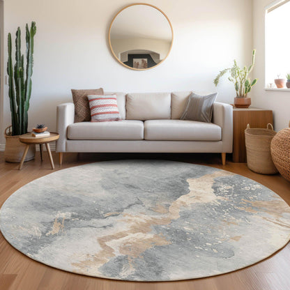 Addison Rugs Faerius Gray Washable Indoor-Outdoor Rug