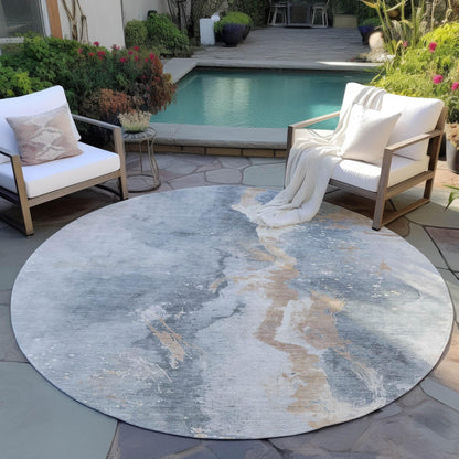 Addison Rugs Faerius Gray Washable Indoor-Outdoor Rug
