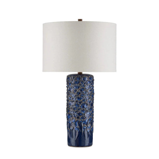 Fairmont Dark Blue Textured Finish Table Lamp