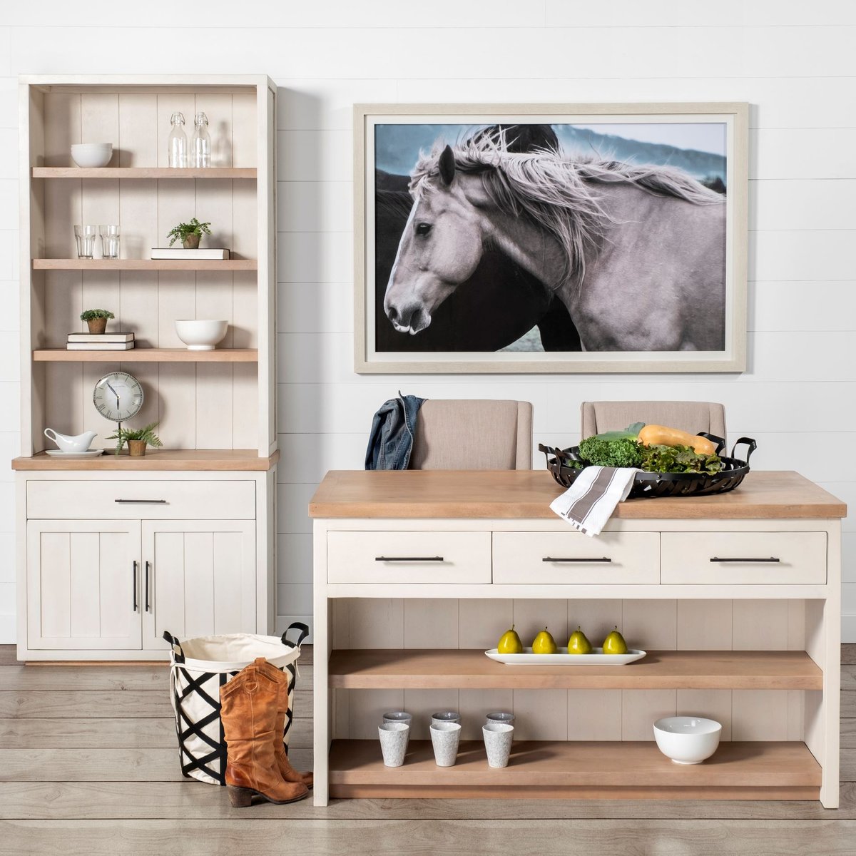 Mercana Fairview Three Drawers Wood Counter Table