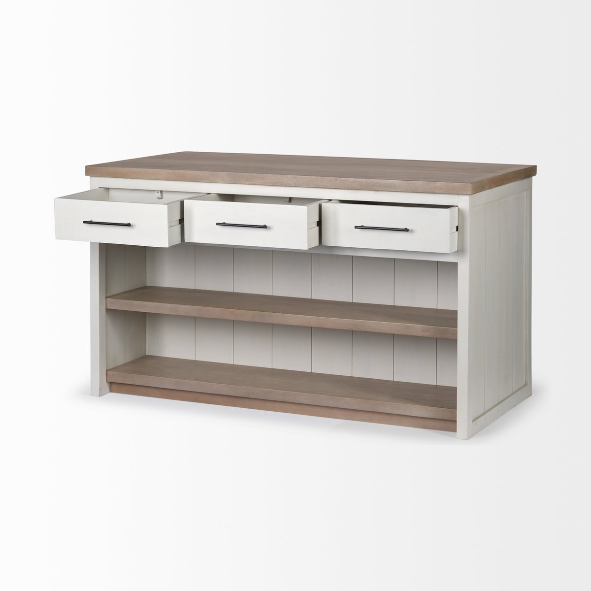 Mercana Fairview Three Drawers Wood Counter Table