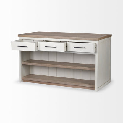 Mercana Fairview Three Drawers Wood Counter Table