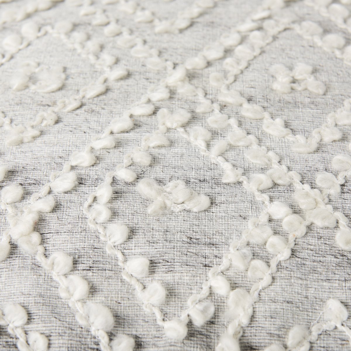 Mercana Farida Light Gray Wool Pouf