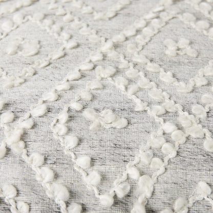 Mercana Farida Light Gray Wool Pouf