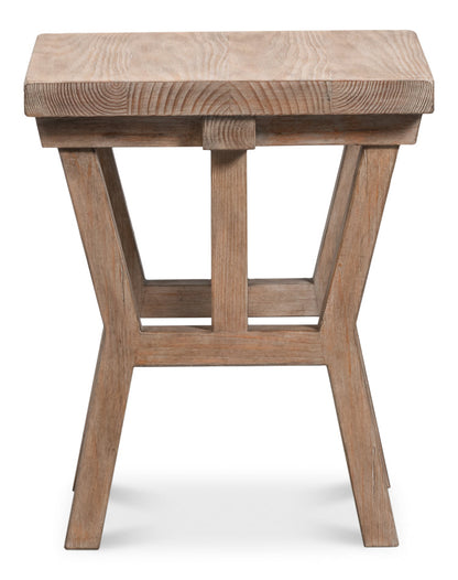 Sarreid Farmhouse Natural Wooden Side Table