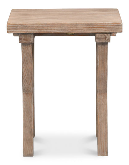 Sarreid Farmhouse Natural Wooden Side Table