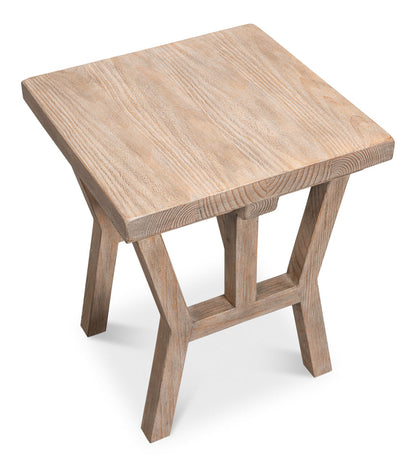 Sarreid Farmhouse Natural Wooden Side Table