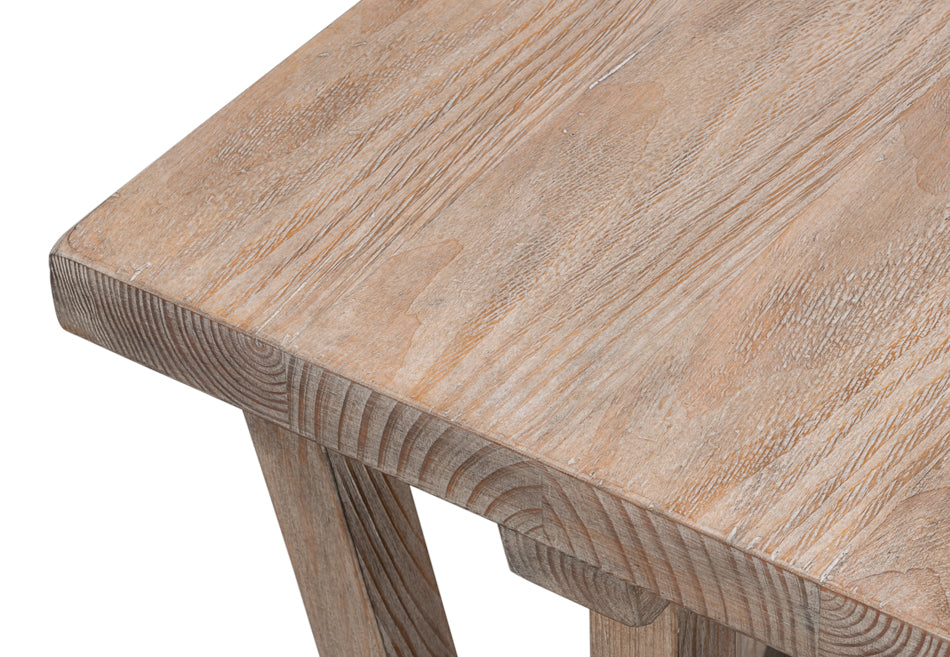 Sarreid Farmhouse Natural Wooden Side Table