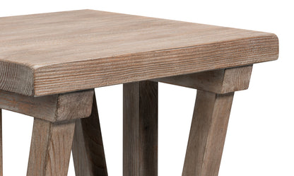 Sarreid Farmhouse Natural Wooden Side Table