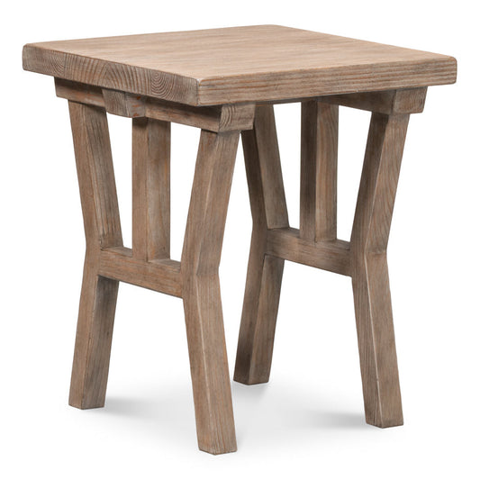 Farmhouse Natural Wooden Side Table