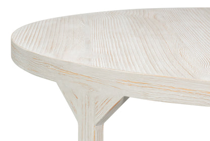 Sarreid Farmhouse Wooden Round Coffee Table