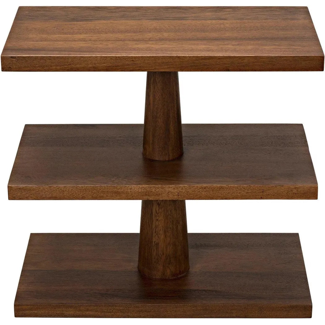 Fatima Wood Rectangle Side Table